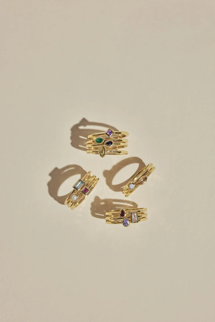Toni May Petite May Emerald Gold Stacker