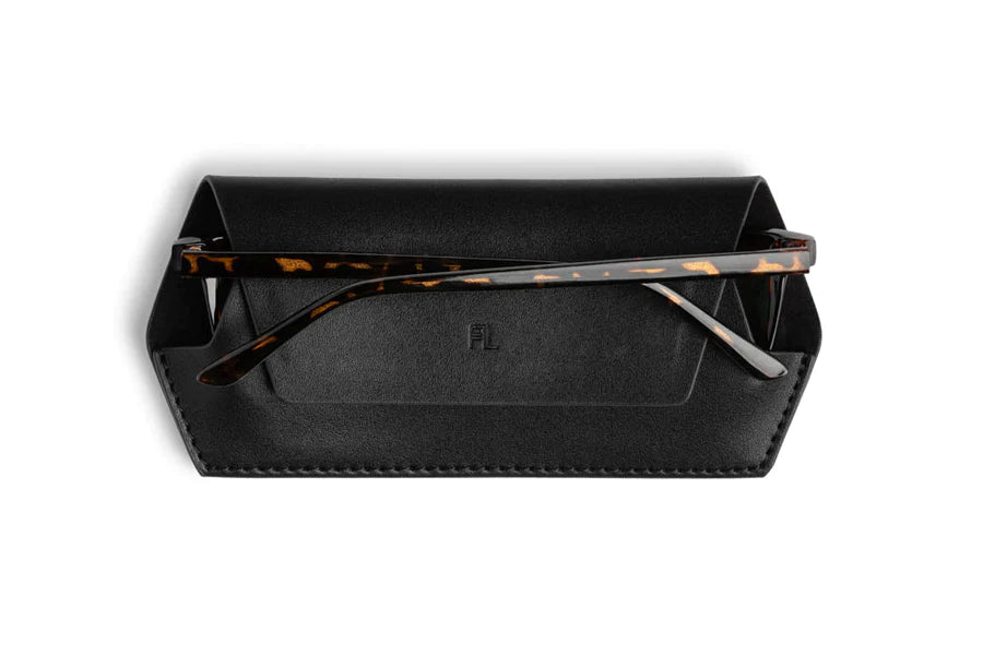 Fox and Leo Glasses Case- Black