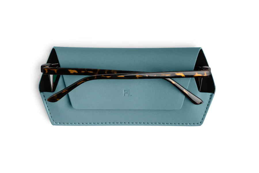 Fox and Leo Glasses Case- Teal