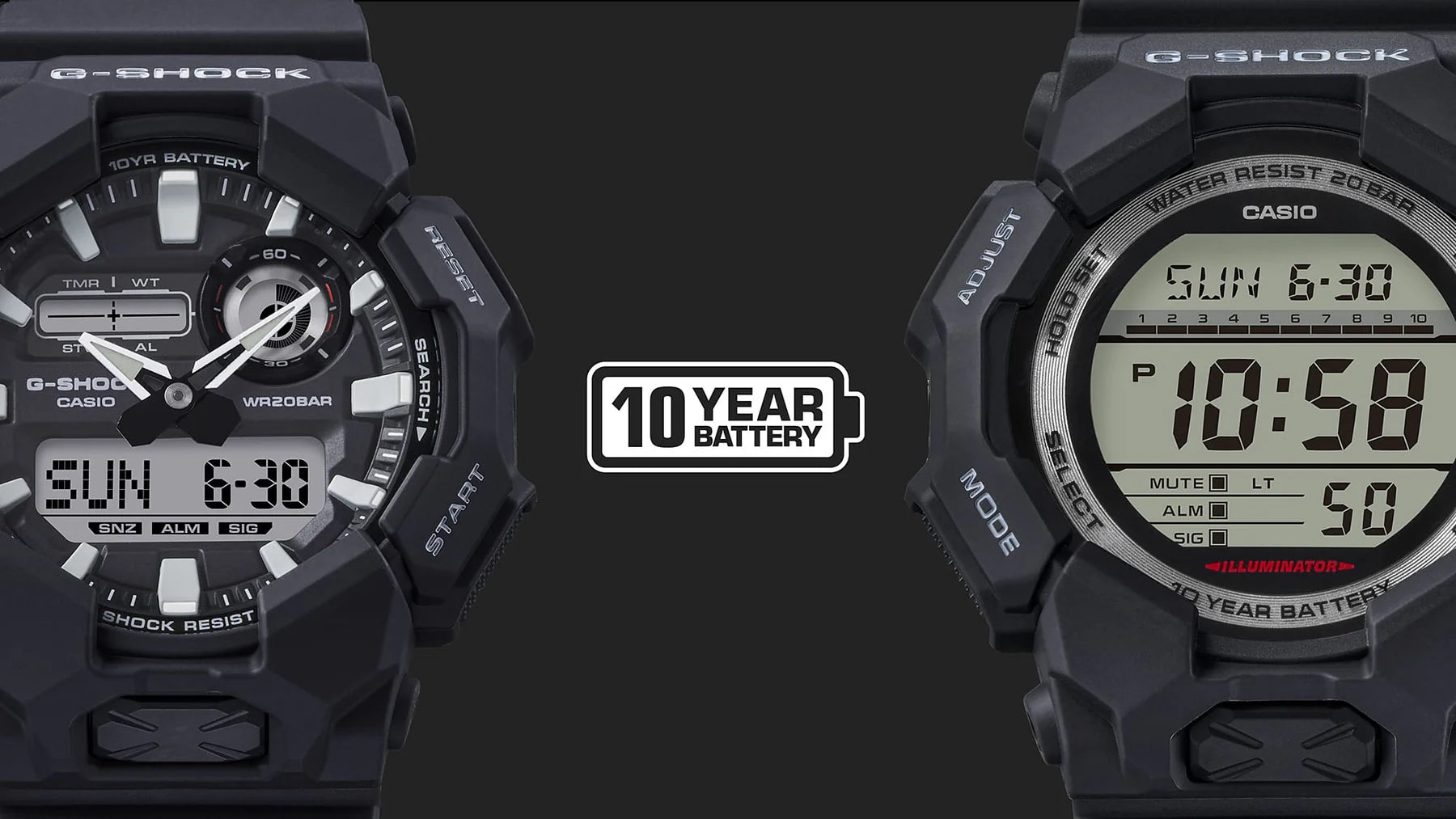 G-Shock Duo Rugged Combi GA010-2A Blue Resin Watch