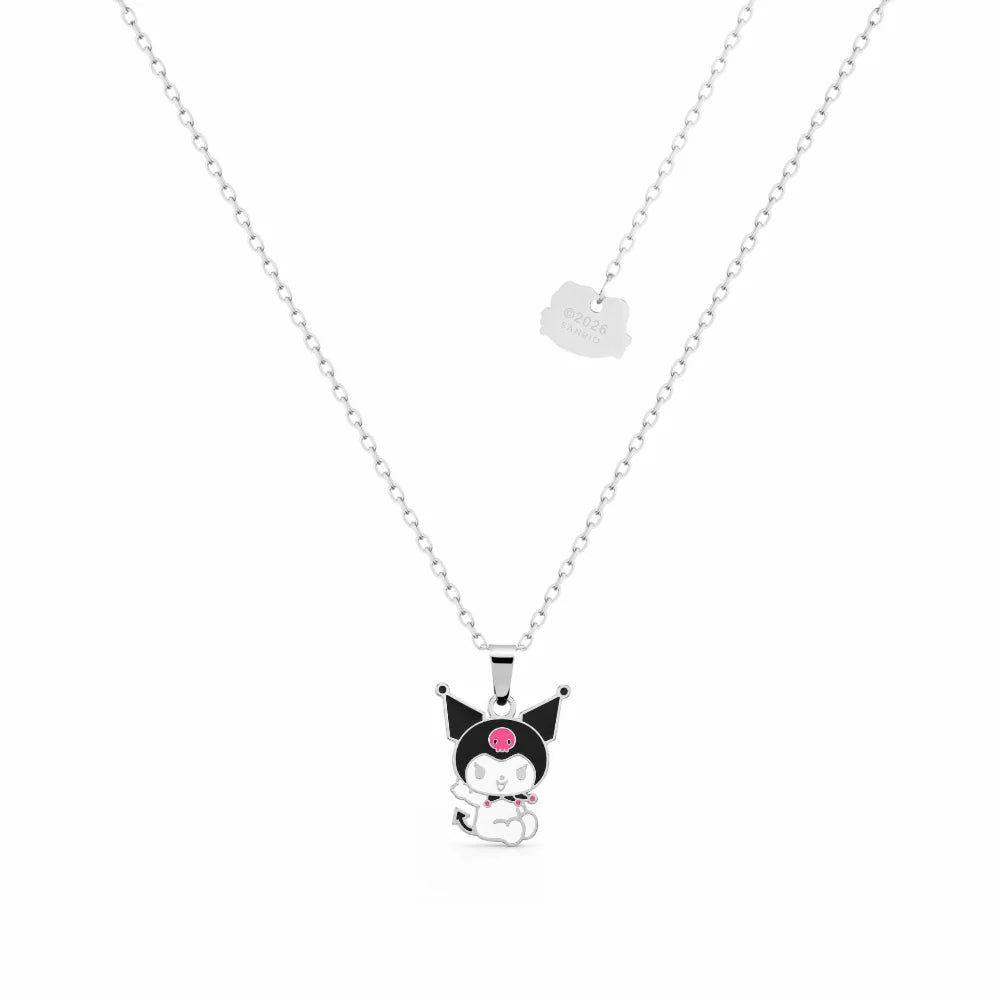 Couture kingdom - ECC Sanrio Kuromi Head Necklace Silver