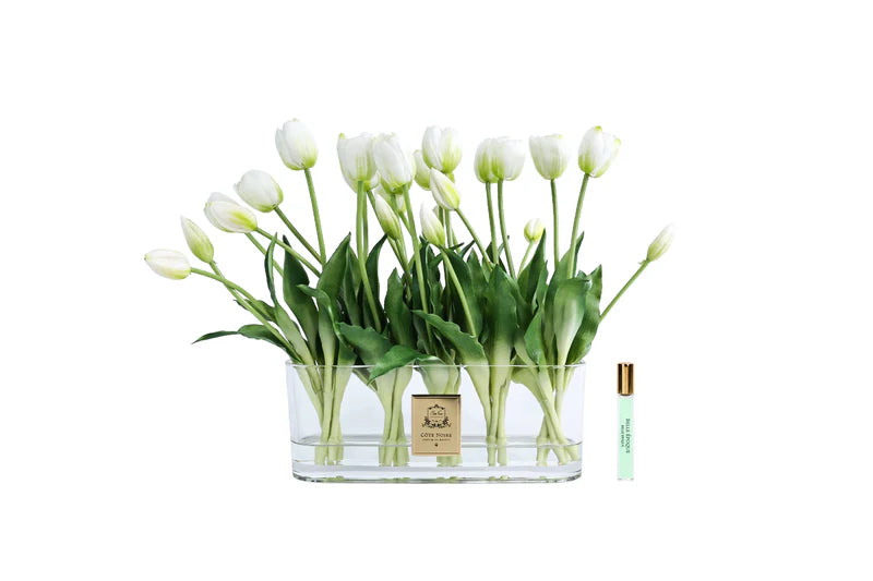 Cote Noire Oval Tulips - White