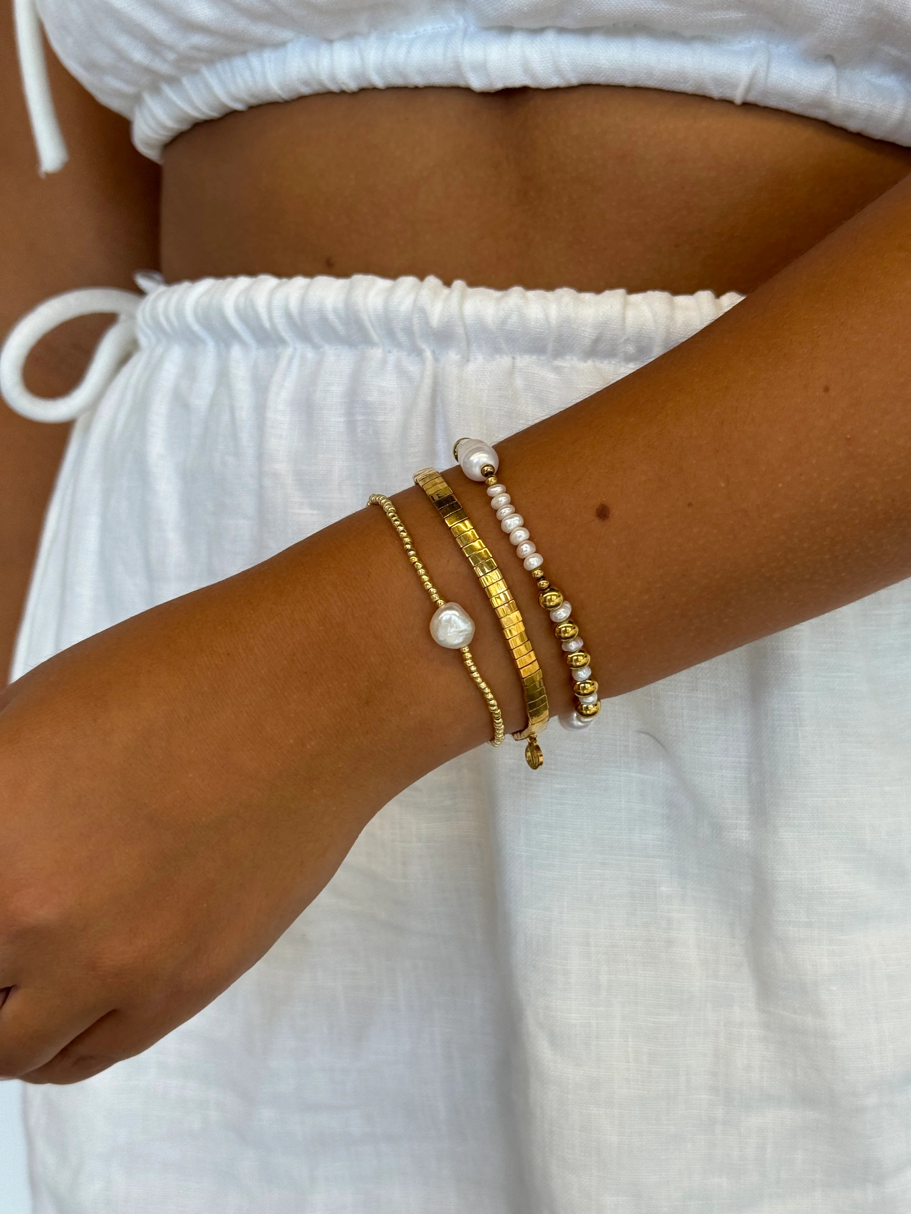 Zafino Tile Bracelet- Gold