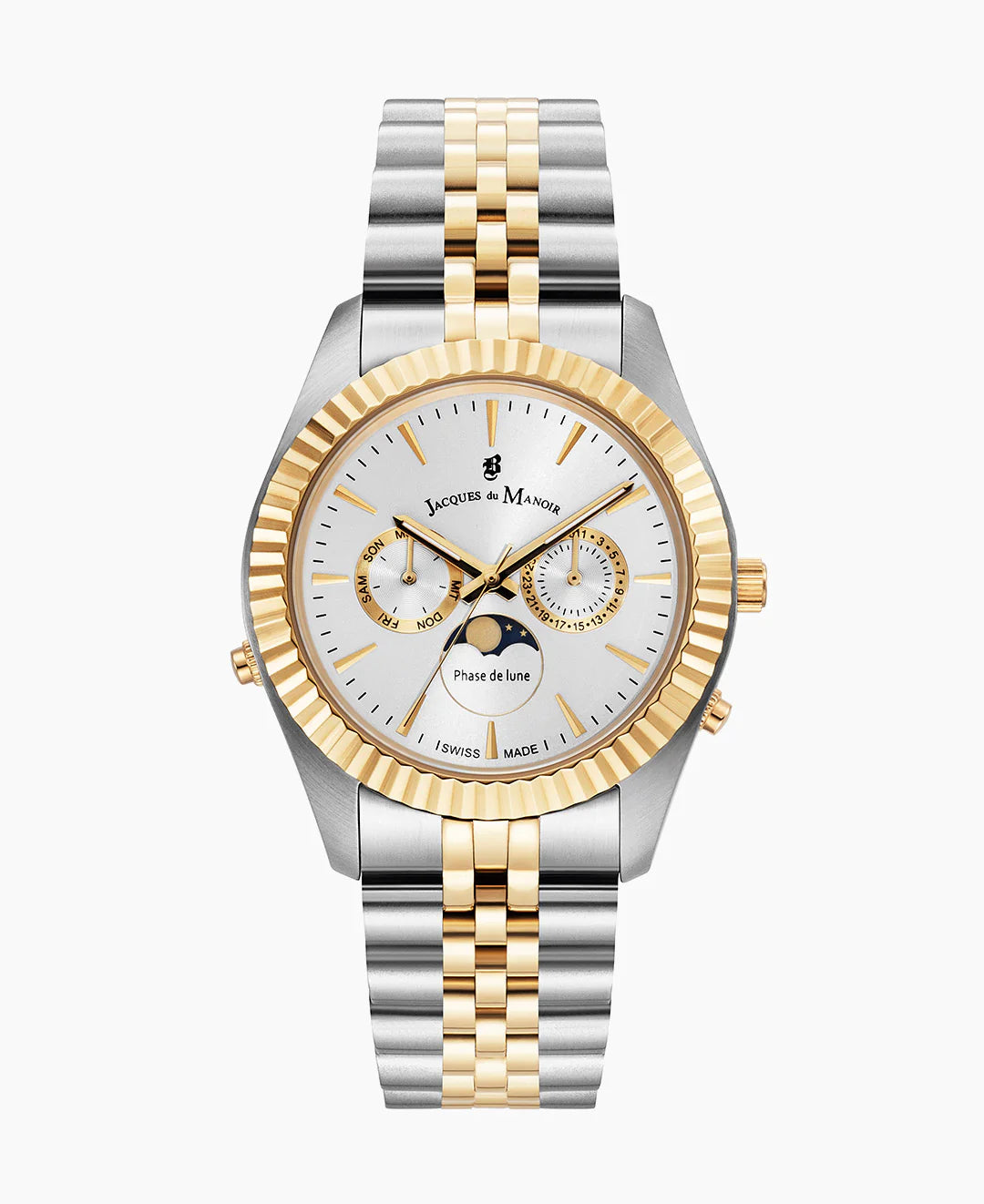 Jacques Du Manoir Inspiration Monophase Silver and Gold Watch