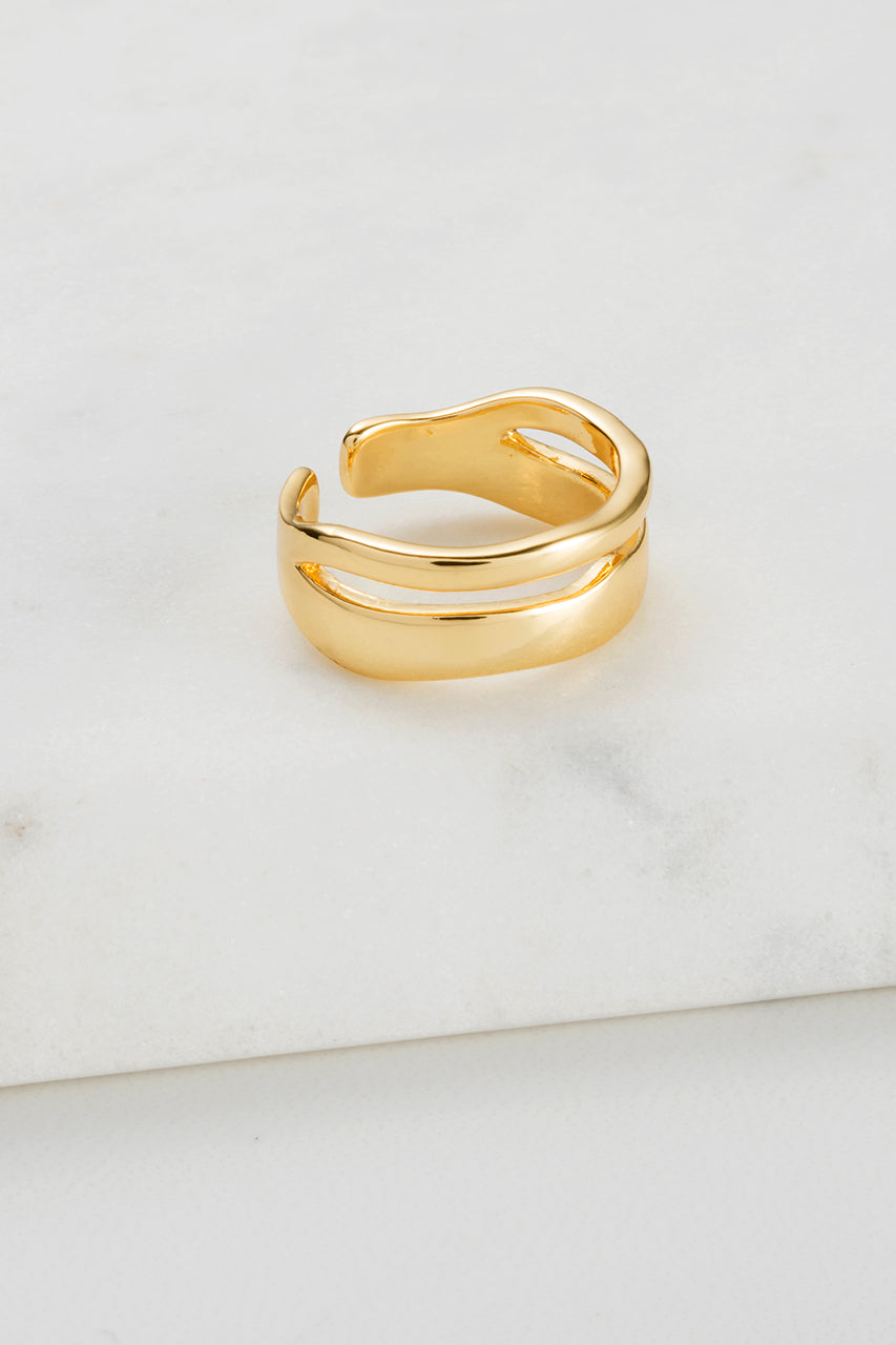 Zafino Double Ring- Gold