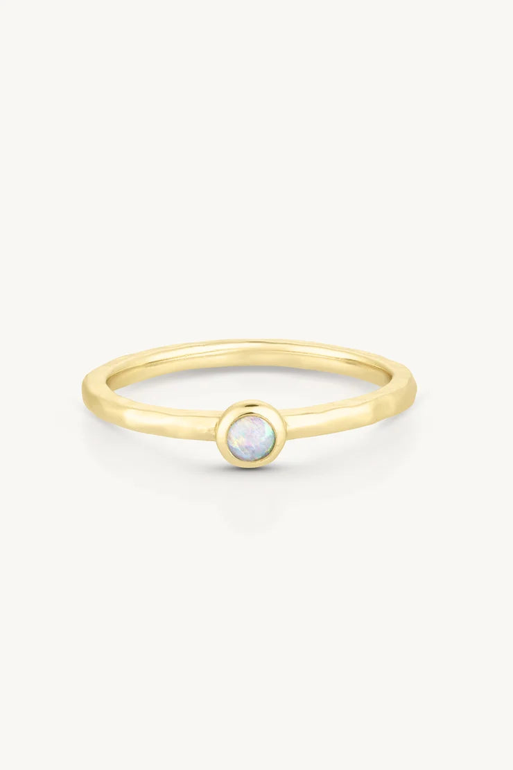 Toni May Petite October Opal Gold Stacker