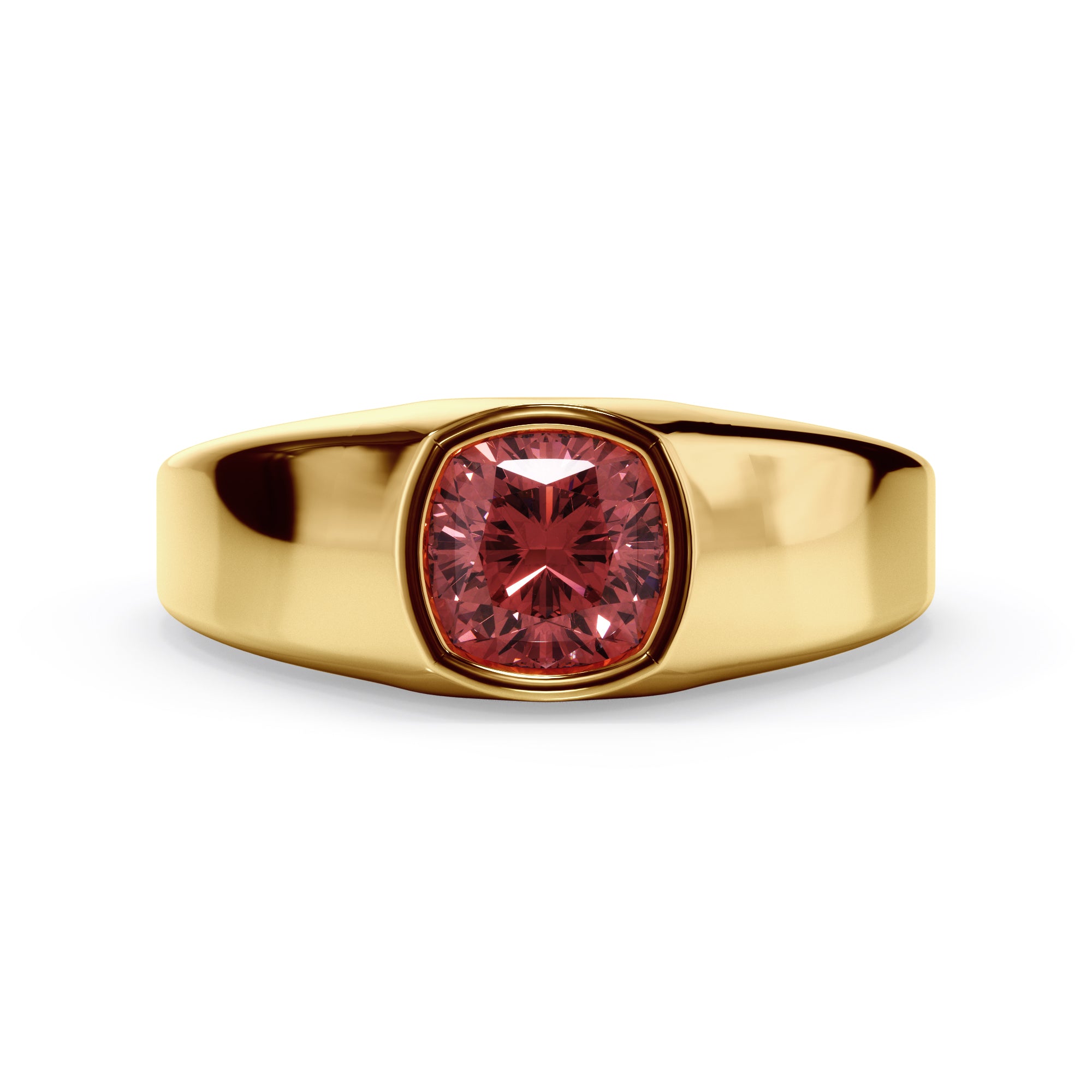 18ct Yellow Gold Coloured Gemstone Signet Ring