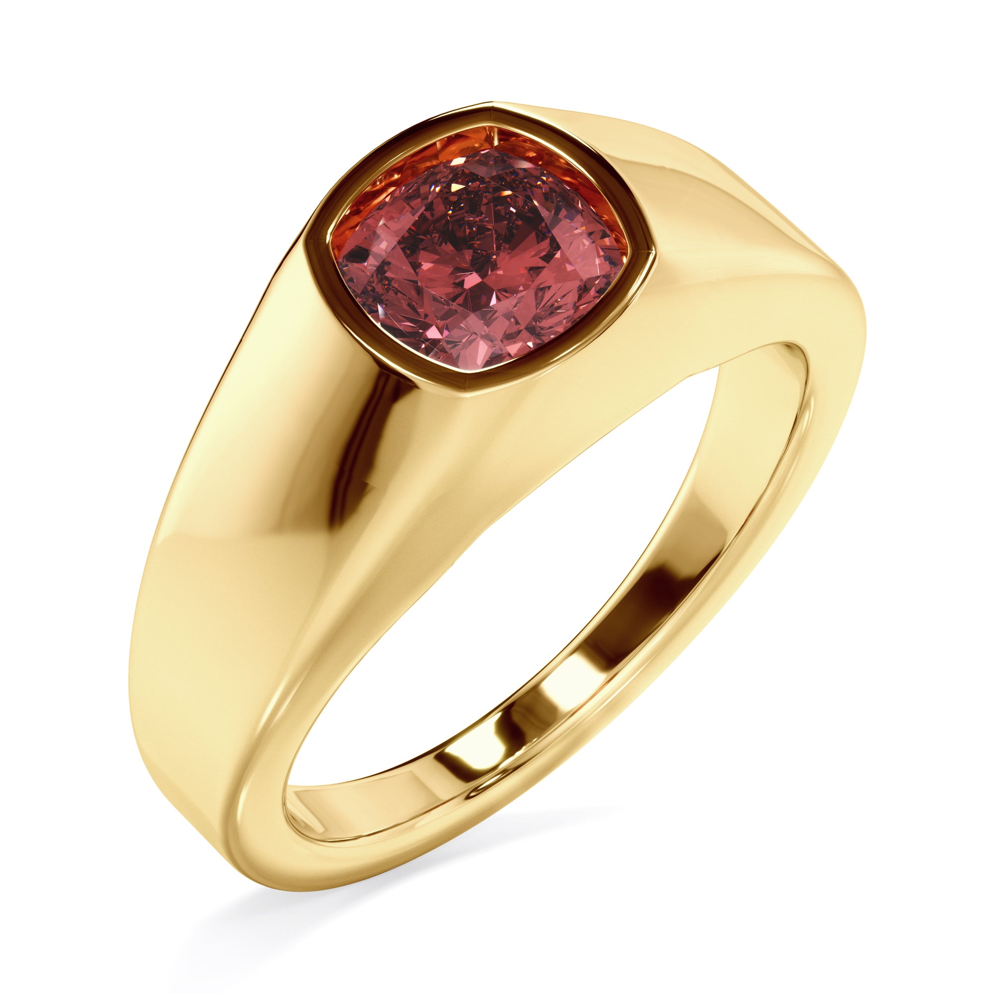 18ct Yellow Gold Coloured Gemstone Signet Ring