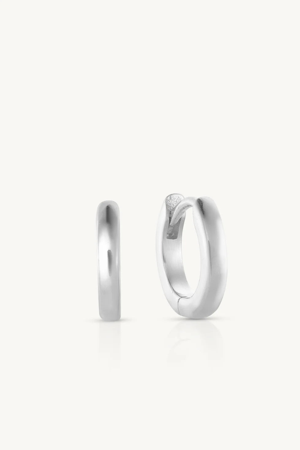 Toni May Polished Silver Huggies Small, Medium and Large