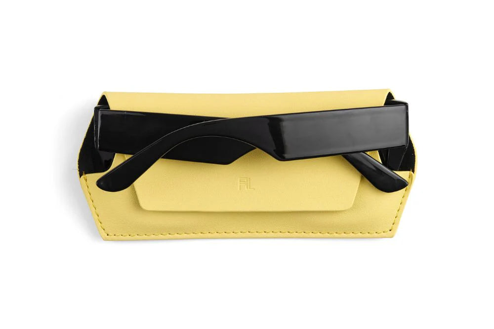 Fox and Leo Glasses Case- Yellow