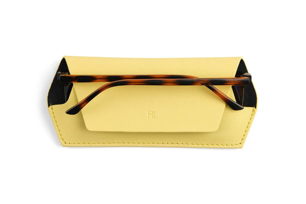 Fox and Leo Glasses Case- Yellow