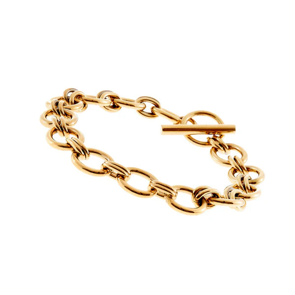 Sybella Harwin Gold Plated Stainless Steel Bracelet with Bar Closure