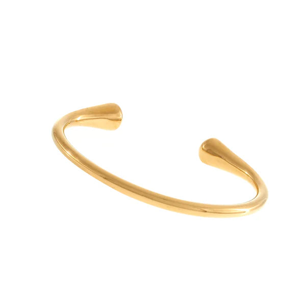 Sybella Raven Stainless Steel Gold Cuff Bracelet