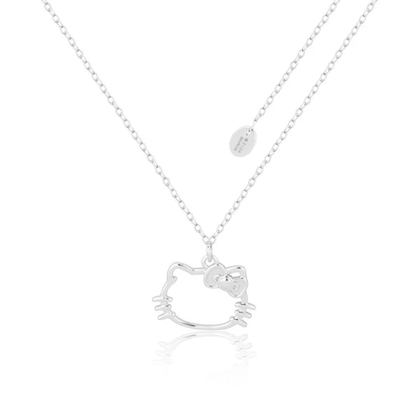 Couture Kingdom - Sanrio Precious Metal Hello Kitty Outline Necklace Silver