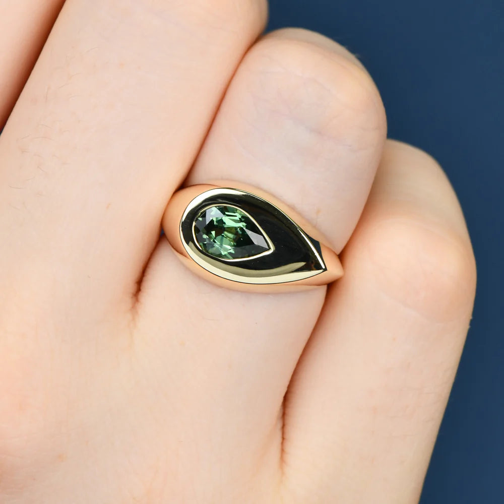 Sapphire Dreams Avery Pear Sapphire Ring