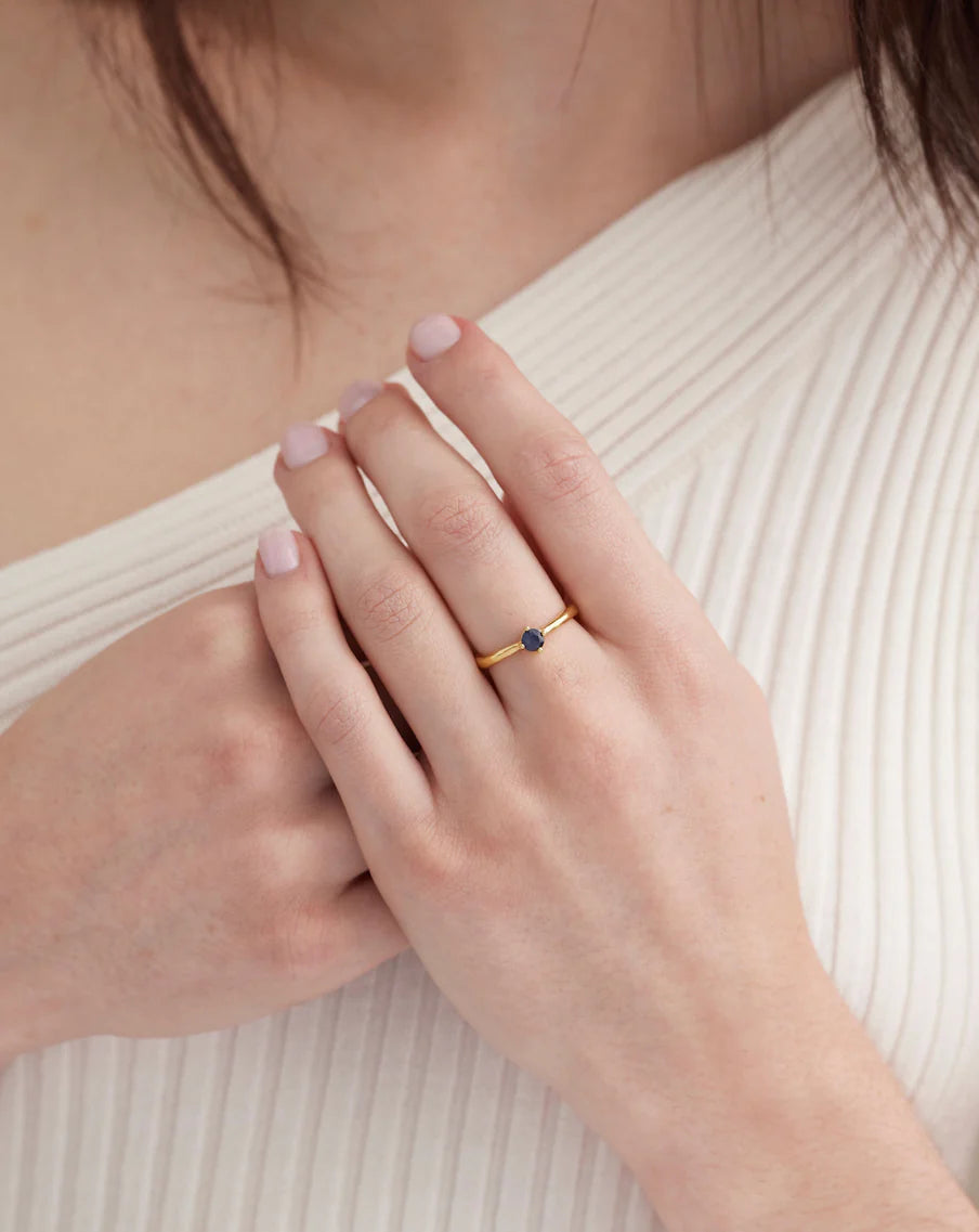 Toni May September Sapphire Gold Birthstone Ring