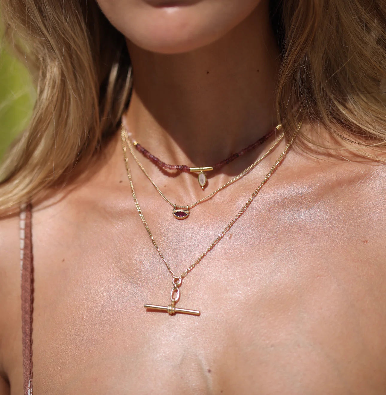 Toni May Fob Gold Necklace
