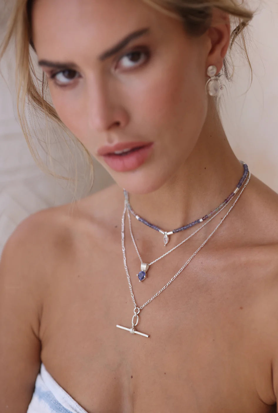 Toni May Fob Silver Necklace