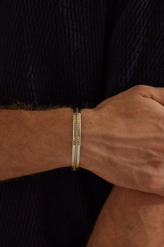Toni May Braided Mixed Metal Cuff