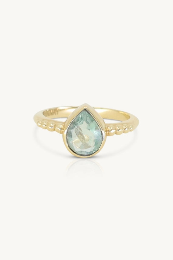 Toni May Amie Fluorite Gold Stacker Ring