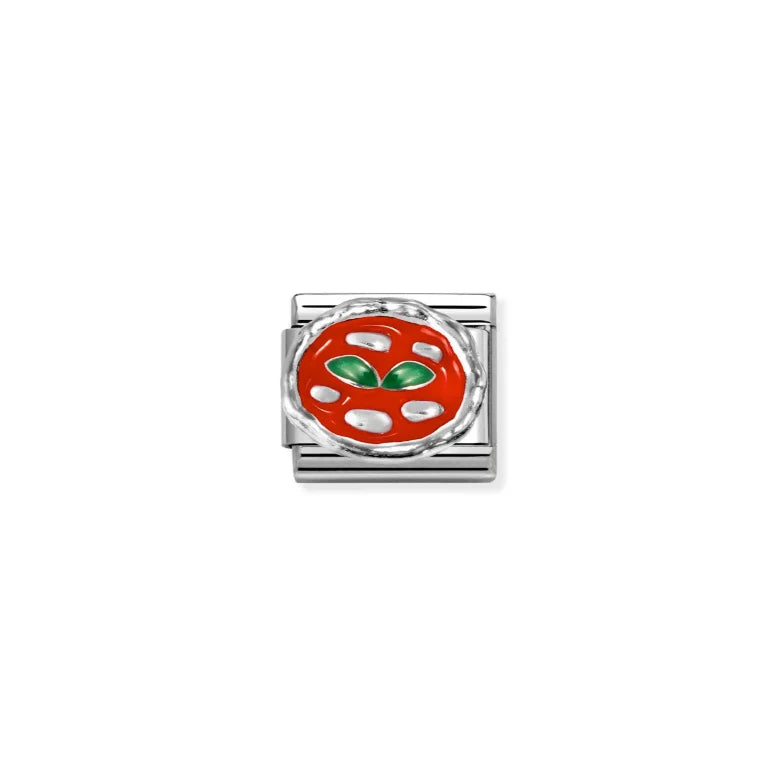 COMPOSABLE CLASSIC LINK 330204/47 PIZZA 925 SILVER & COLOURED ENAMEL