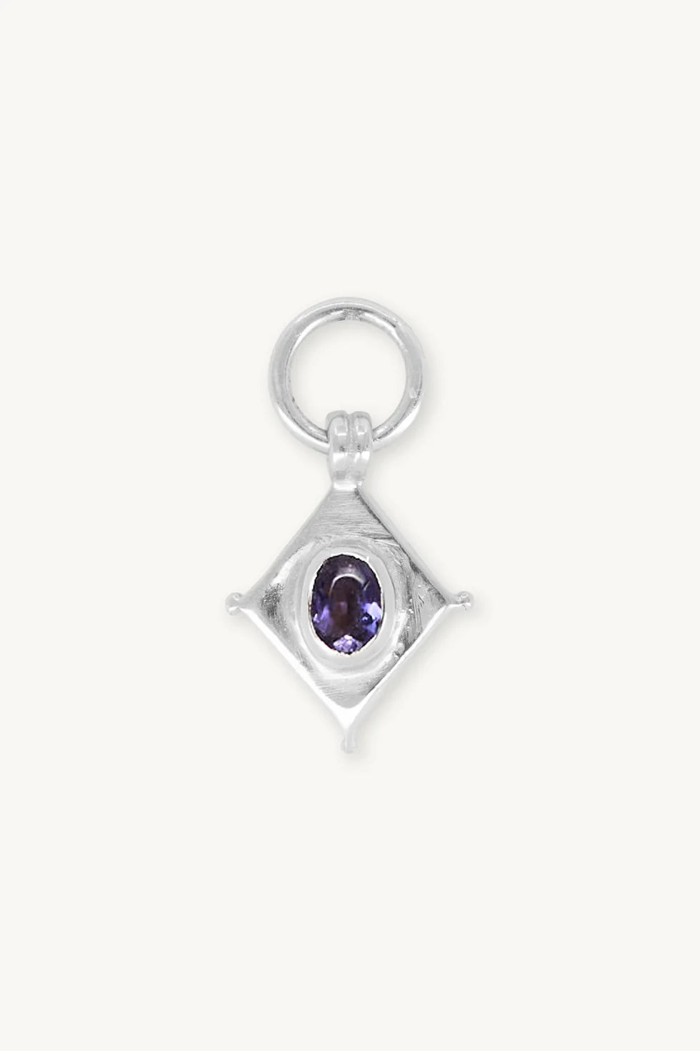 Toni May Shield Silver Iolite Charm