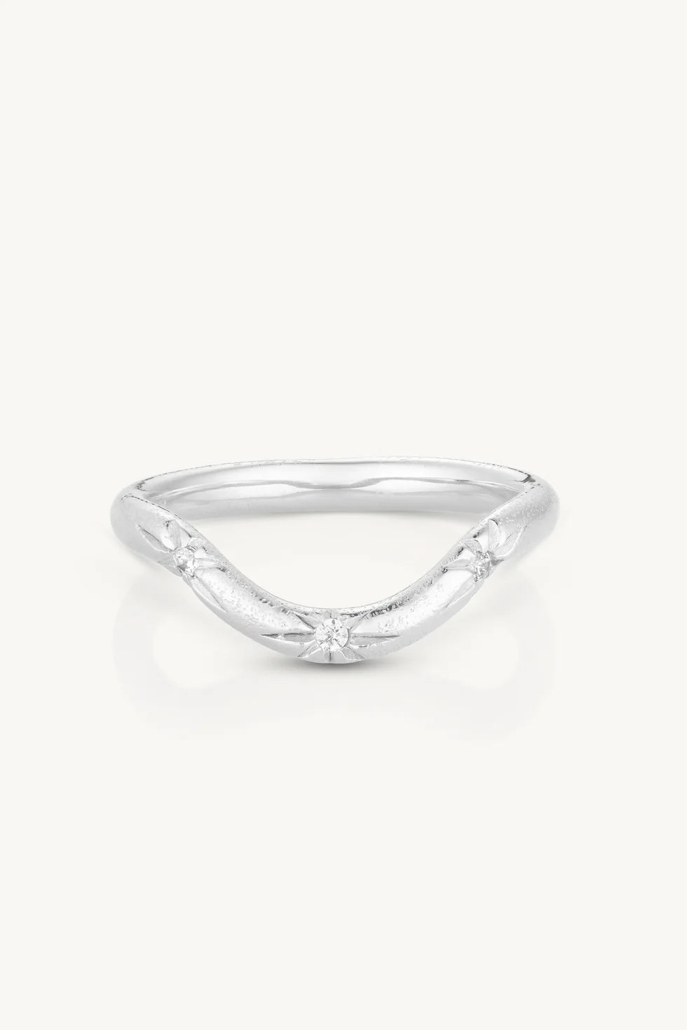 Toni May Starburst Crescent Silver Stacker