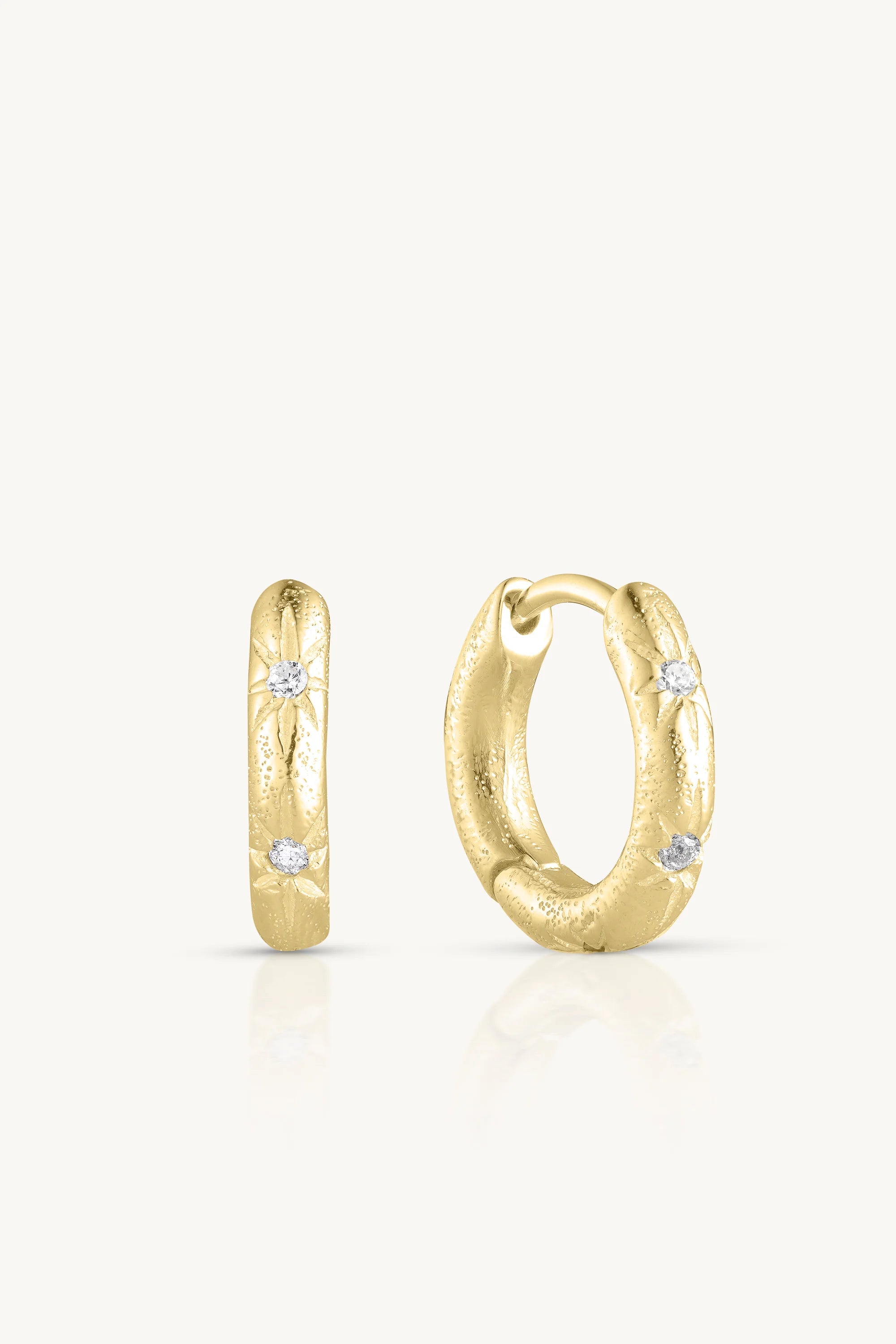 Toni May Starburst Hoops Gold