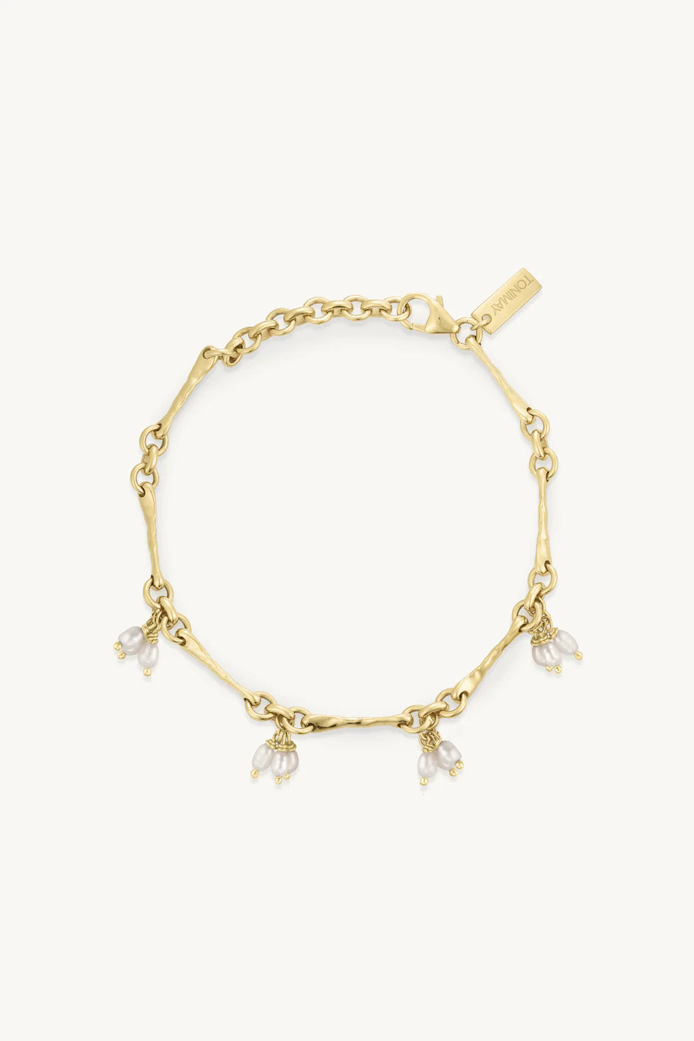 Toni May Trinket Pearl Gold Bracelet