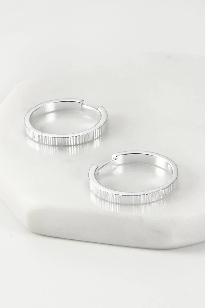 Zafino Billie Hoop Earrings - Silver