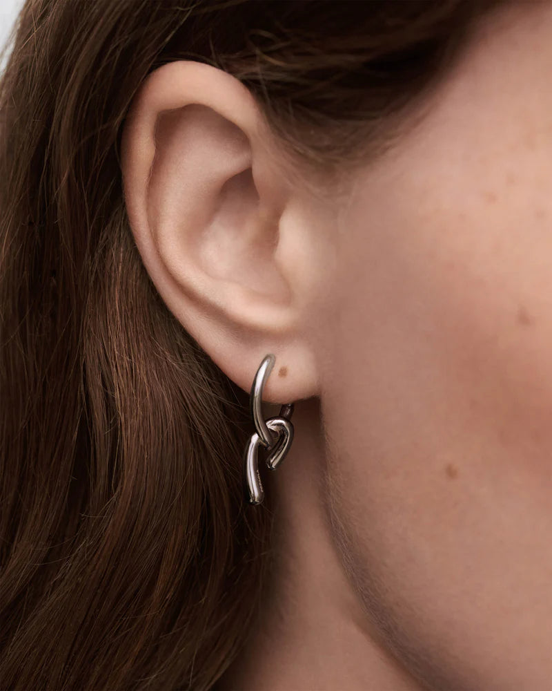 Pdpaola Mini Twist Silver Hoops
