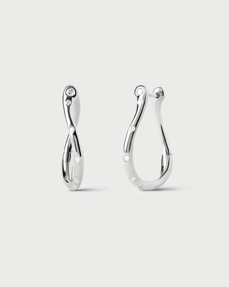 Pdpaola Air Mini Hoops Silver