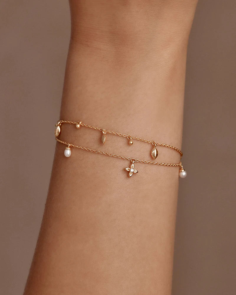 By Charlotte 18k Gold Vermeil Live in Grace Bracelet