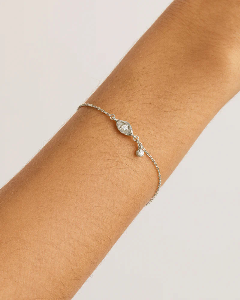 By Charlotte Sterling Silver I am Protected Bracelet
