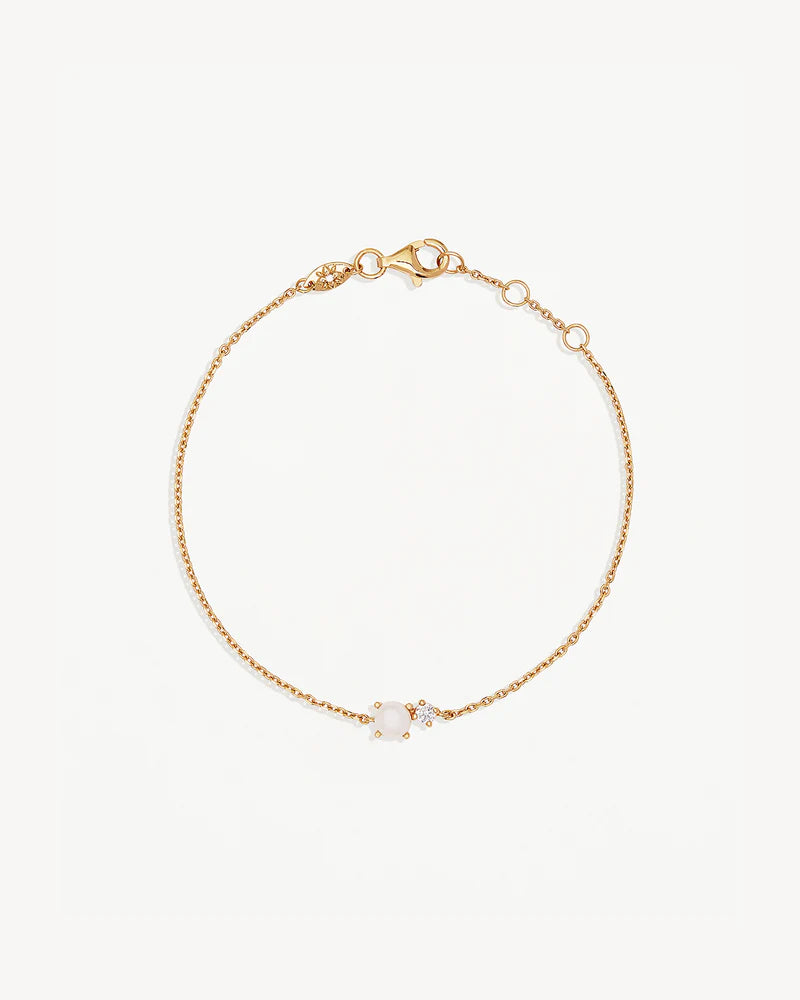 By Charlotte 18k Gold Vermeil Serenely Yours Pearl Bracelet