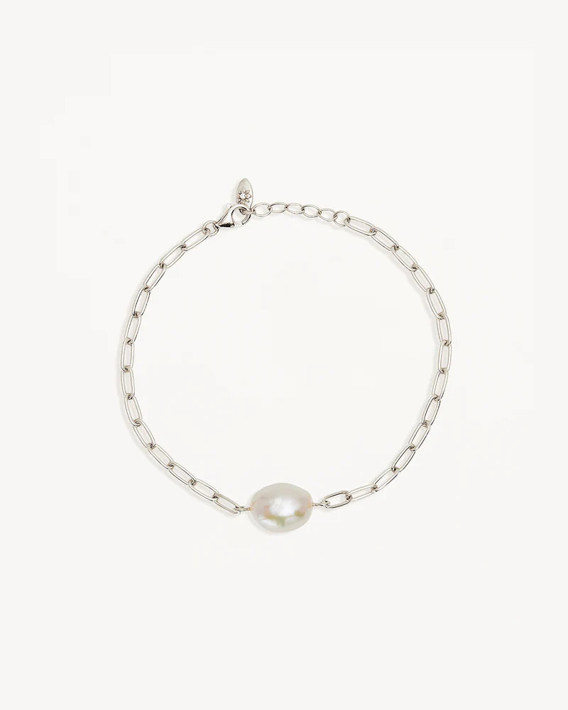By Charlotte Sterling Silver Breathe Pearl Bracelet
