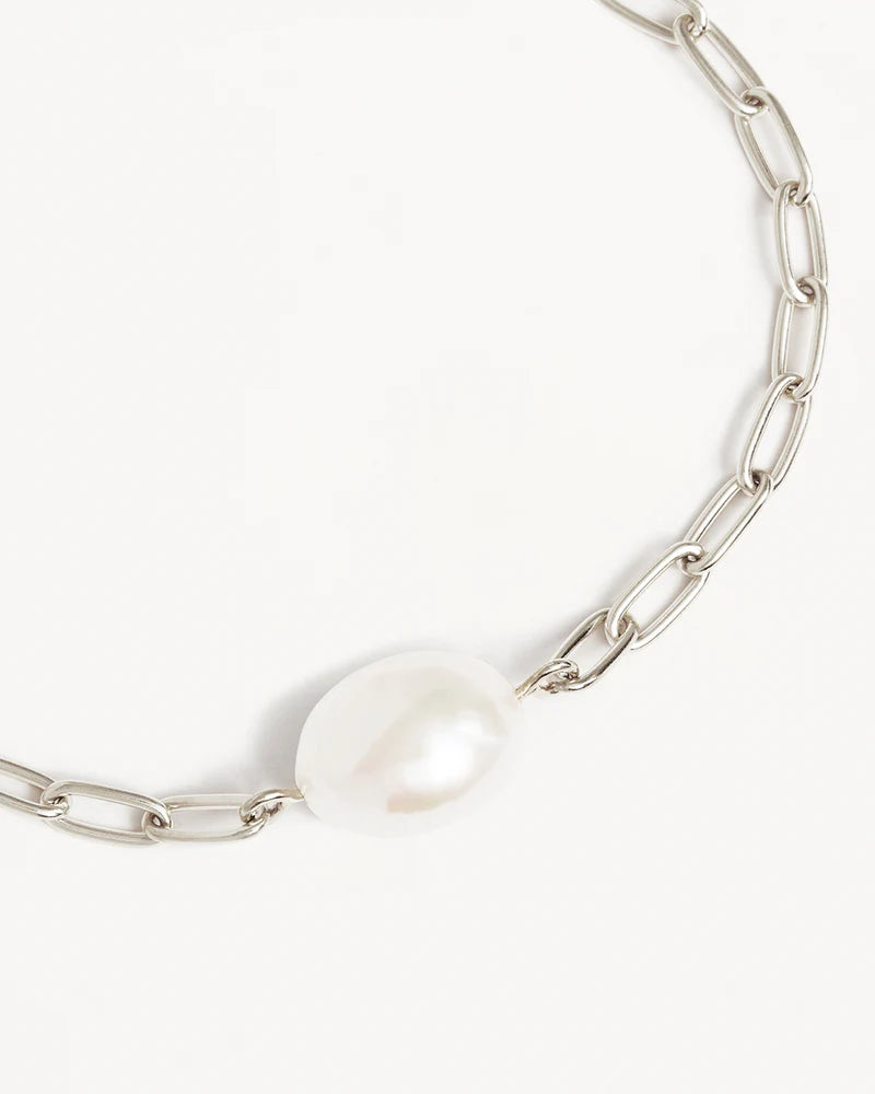 By Charlotte Sterling Silver Breathe Pearl Bracelet
