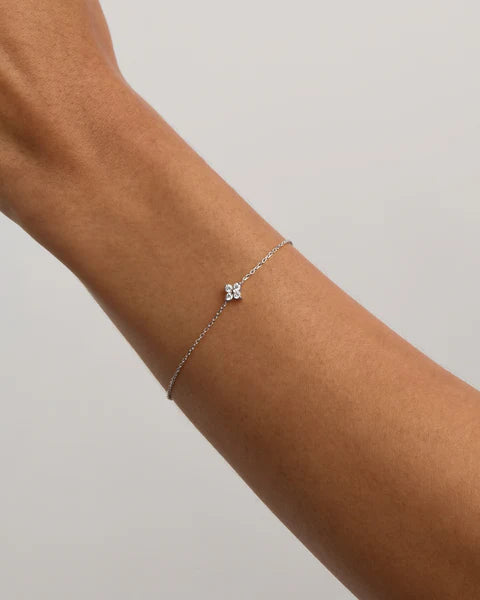 By Charlotte Sterling Silver Crystal Bloom Bracelet