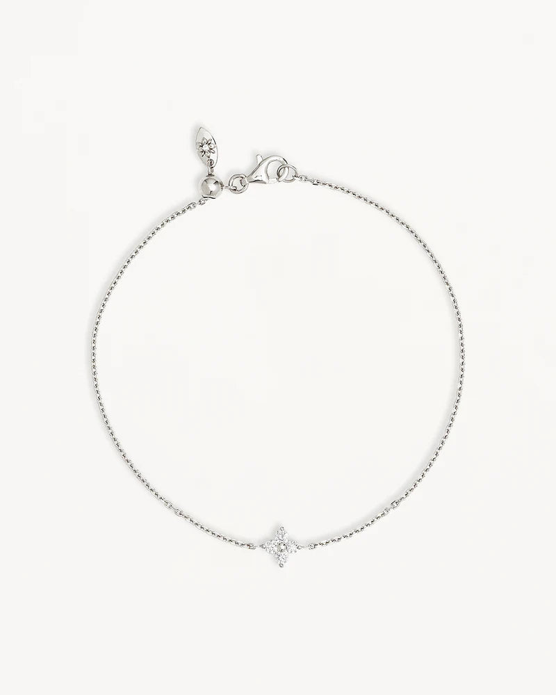 By Charlotte Sterling Silver Crystal Bloom Bracelet
