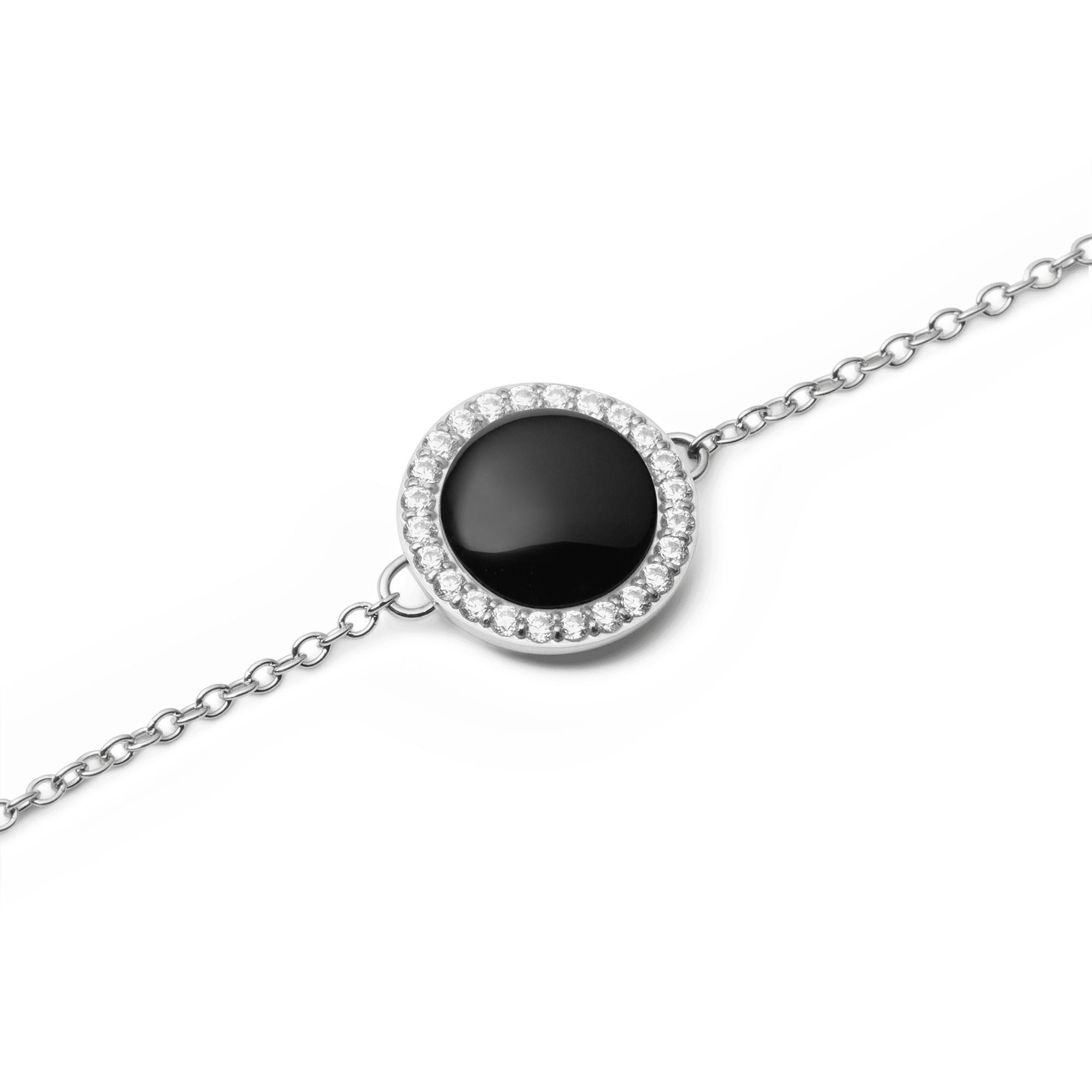 Daniel Wellington Audrey Bracelet Black Agathe Silver