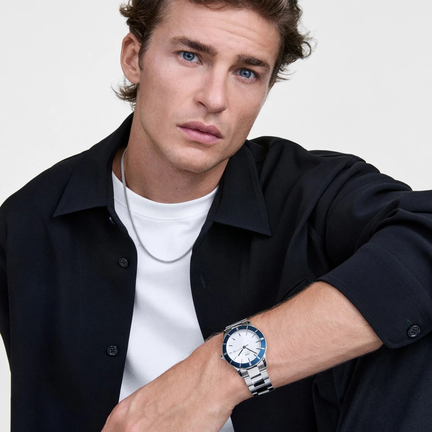 Daniel Wellington Iconic Paradigma Link Blue Bezel Silver