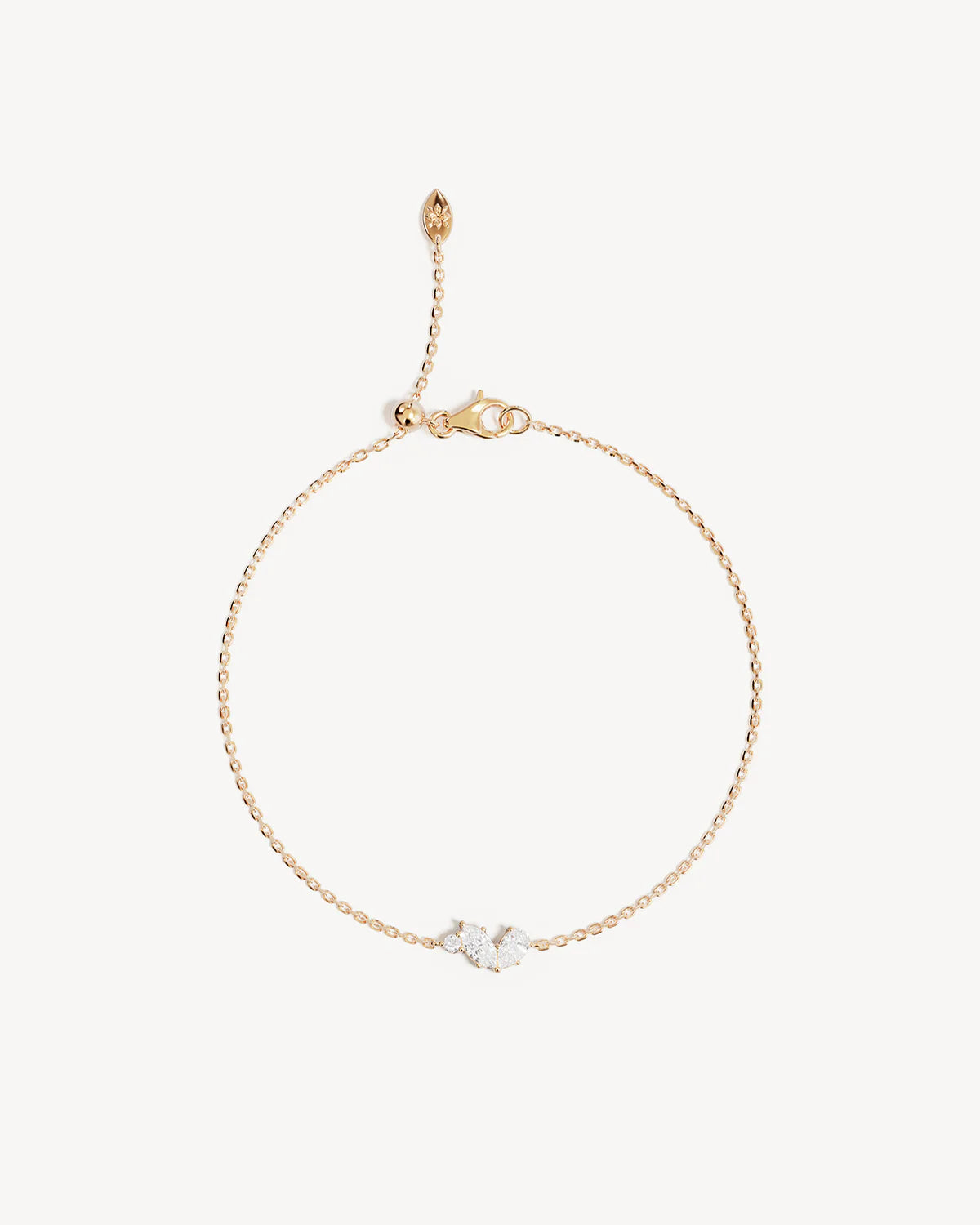 By Charlotte 18k Gold Vermeil Crystal Wings Bracelet