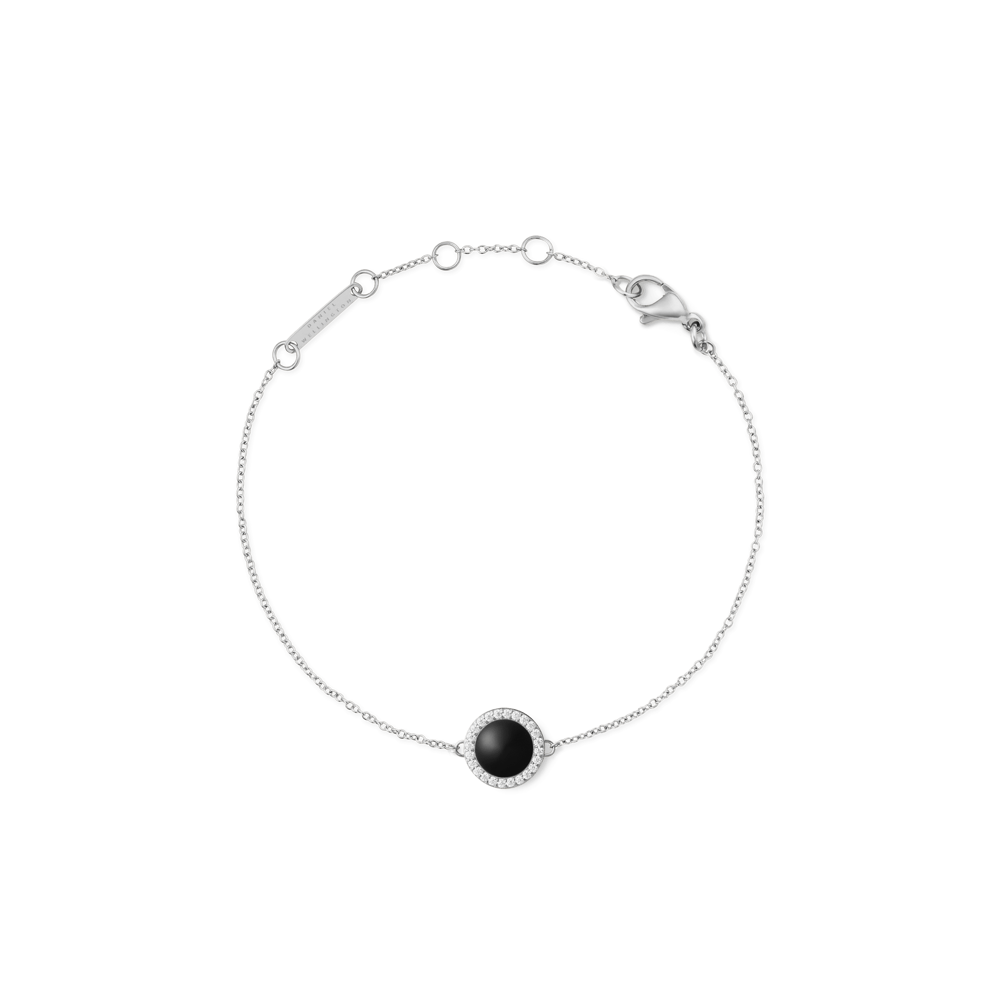 Daniel Wellington Audrey Bracelet Black Agathe Silver