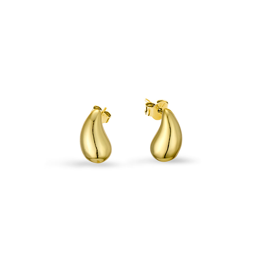 Gold Plated Mini Teardrop Stud Earrings