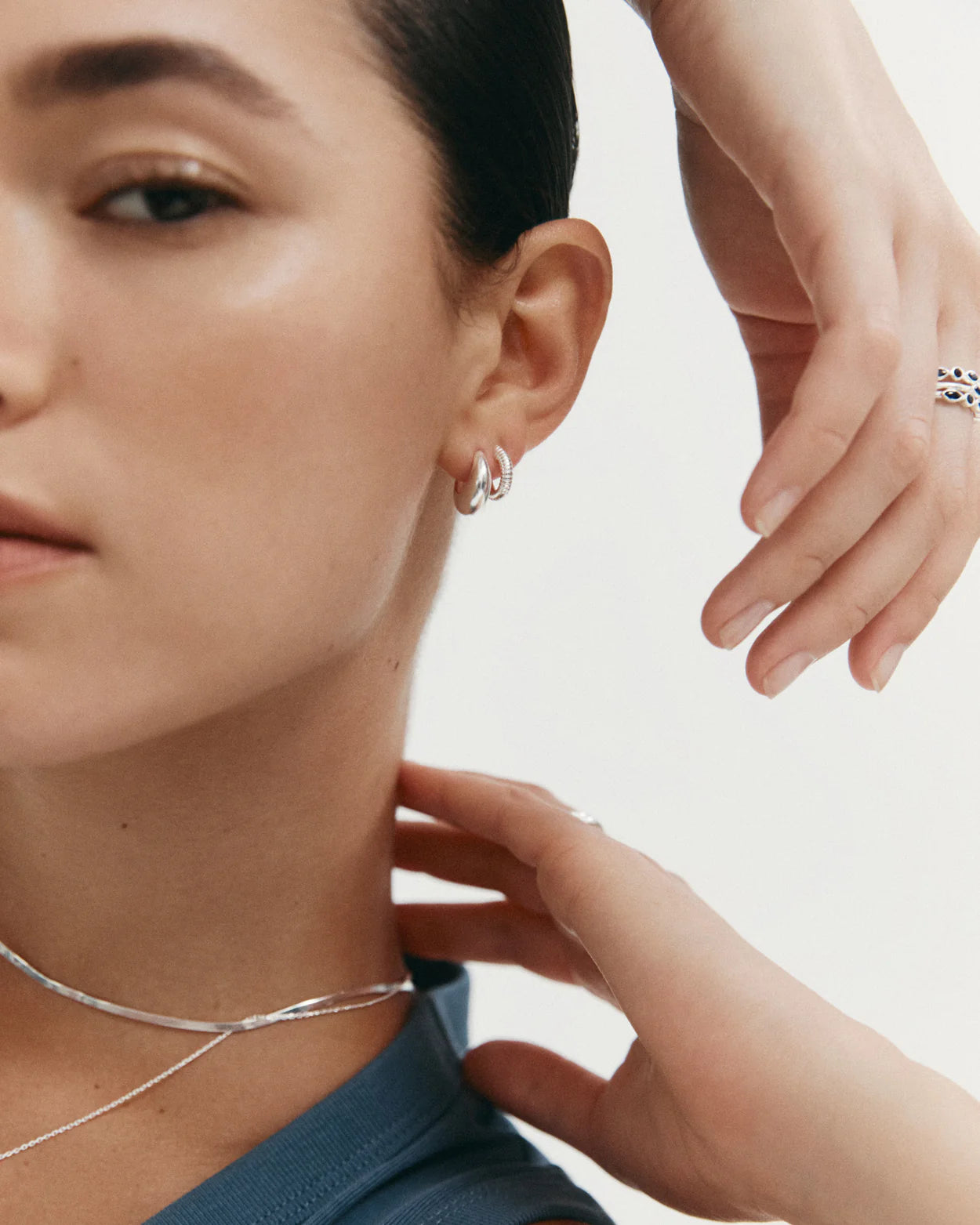 Kirstin Ash Elemental Huggies Sterling Silver
