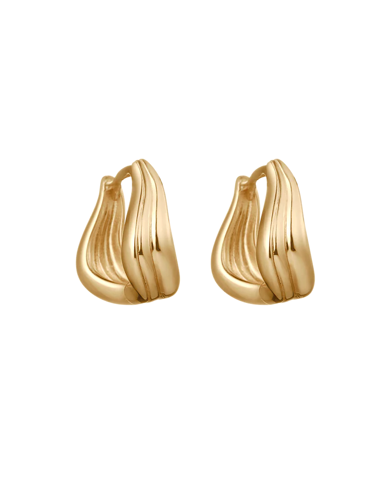 Kirstin Ash Rise Hoops (18k Gold Plated)