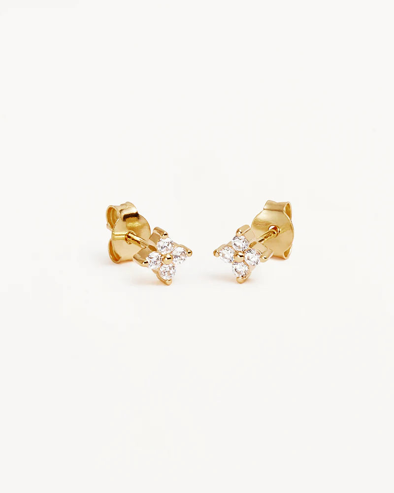 By Charlotte Crystal Bloom Studs Gold