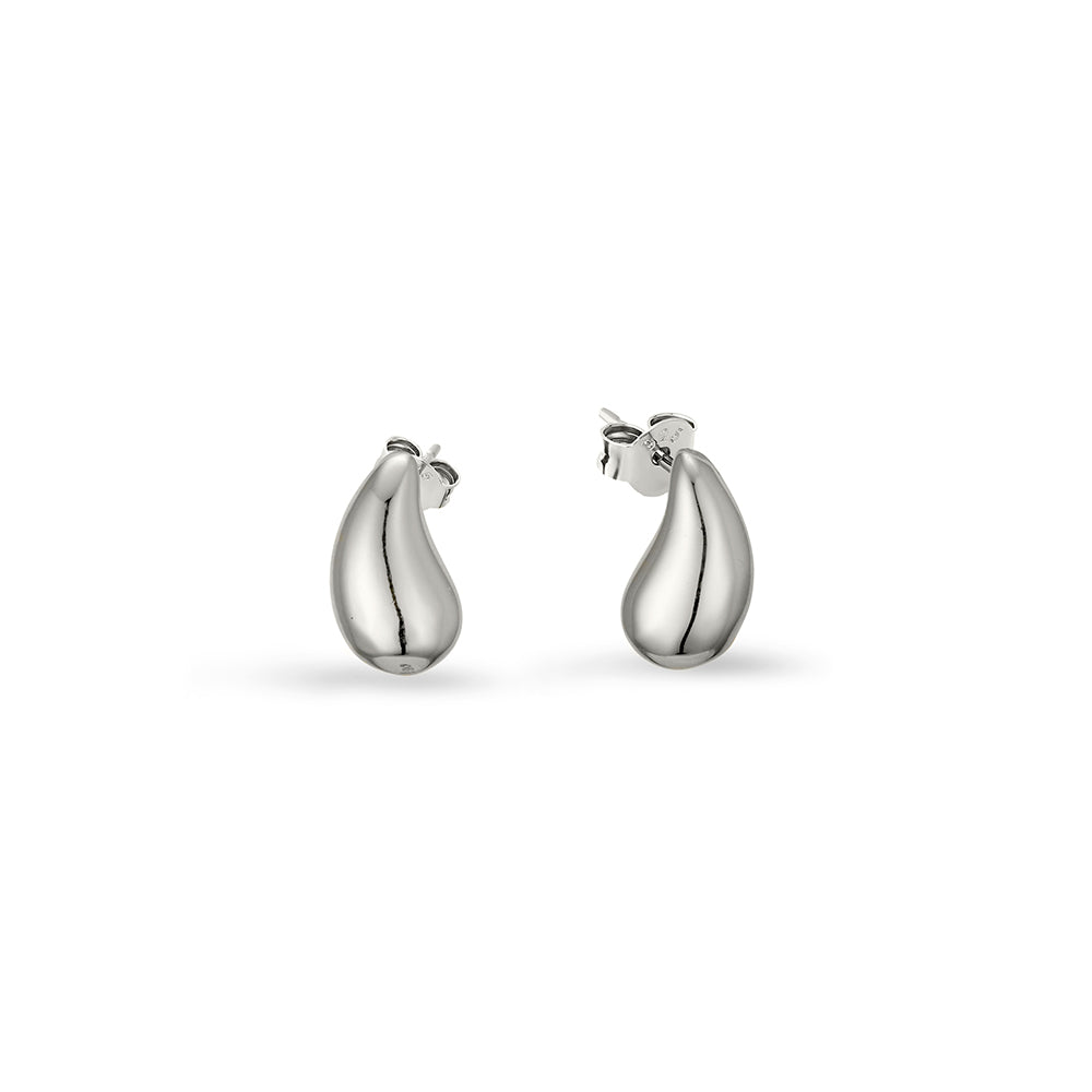 Sterling Silver Plated Mini Teardrop Stud Earrings