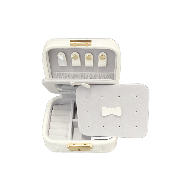 Small White Travel Jewellery Box