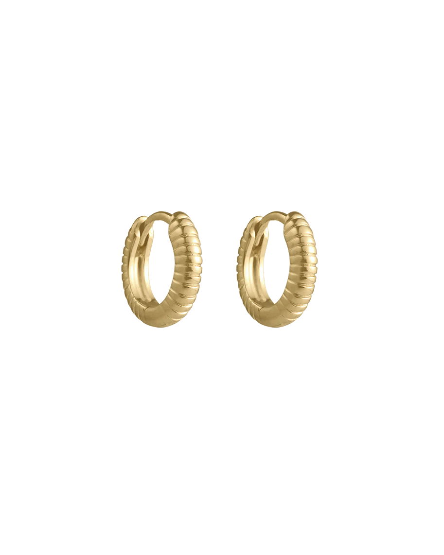 Kirstin Ash Elemental Huggies (18k Gold Plated)